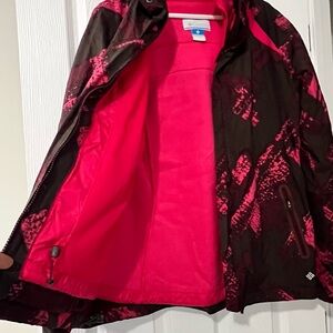 Columbia Women's Vibrant Pink and Black Ski Jacket